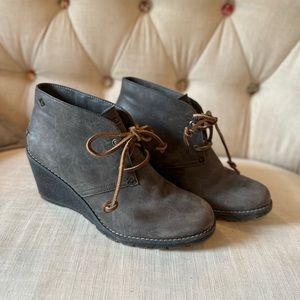 Sperry Top Sider Brown Harlow Burnished Leather Bootie